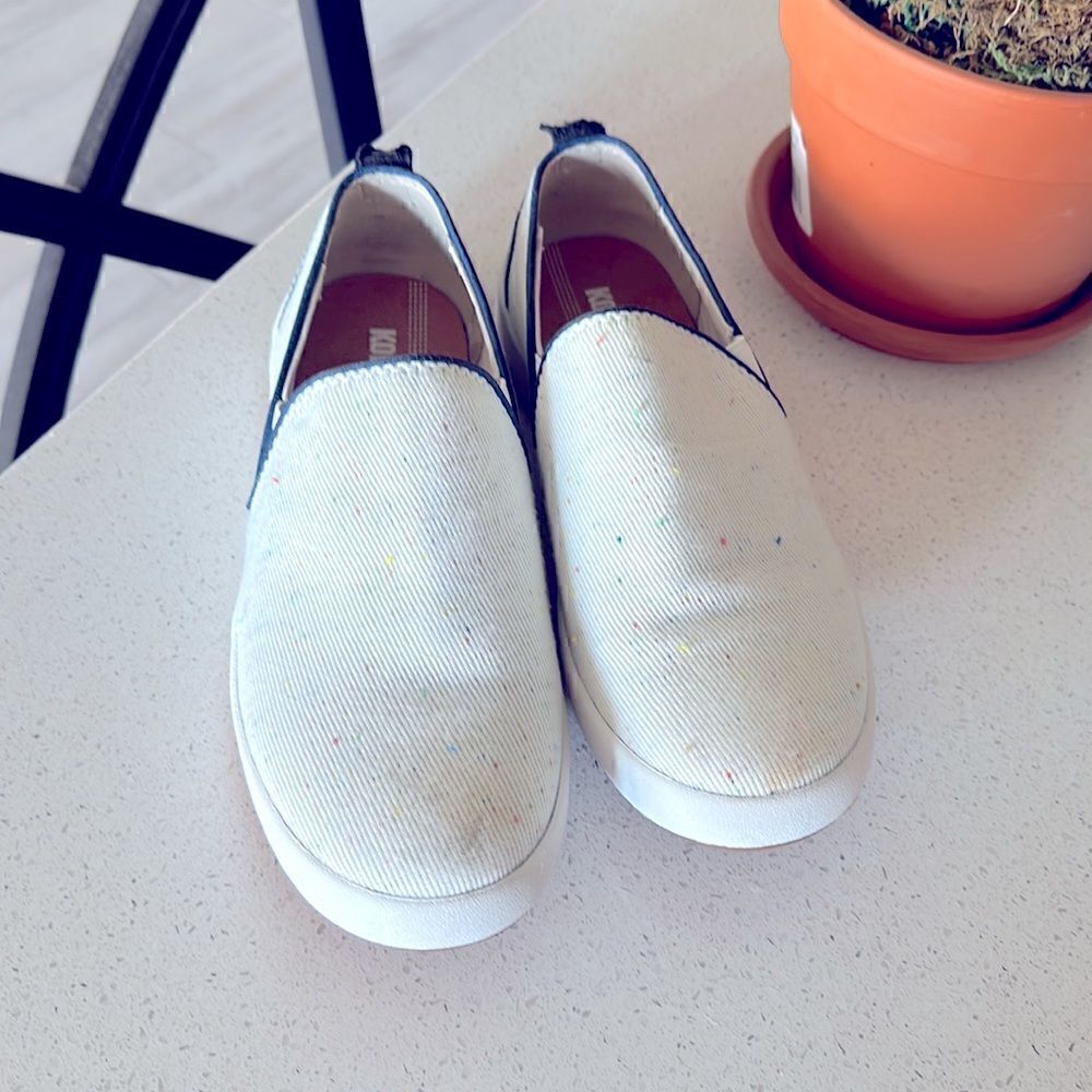 Kodiak Blairmore White Speckled Loafers Slip On 9.5 Leather Upper Walking Casual - Picture 14 of 14
